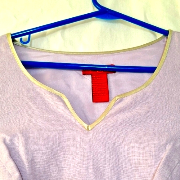 3/$20--Vintage Linen Embroidered Sheath Dress, Lavender Sz 6, NWOT - Picture 6 of 15